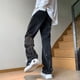 thumbnail image 4 of Pantalones vaqueros rectos retro para hombre, lavados, talla XS, corte de bota, tiro bajo, ajustados, estilo informal, gótico, clásico, punk, holgados, 4 of 5