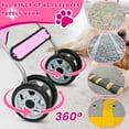 thumbnail image 4 of Dkelincs 4 Wheels Pet Stroller Folding Cat Dog Stroller Travel Carrier with Cup Holder & Storage Basket, Pink, 4 of 7
