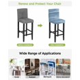 thumbnail image 3 of Blue Bar Stool Covers Set of 4, Vintage Modern Abstract Art Ombre Stretch Washable Bar Chair Covers with Backs, Removable Pub Counter Height Chair Cover for Kitchen Dining Room Cafe, 3 of 7