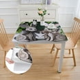 thumbnail image 2 of Acheng Bunnies Fabric Art Polka Dot Pattern Square Tablecloth Outdoor Fitted 100% Polyester Easter 36*36, 2 of 8
