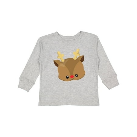 

Inktastic Christmas Reindeer Antlers Red Nose New Year Gift Toddler Boy Girl Long Sleeve T-Shirt