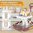 thumbnail image 5 of JieC 6-in-1Foldable Push Walker with Musical Activity Station for 6-24 Months for Boys Girls Babies 6-36 Months,Red, 5 of 10