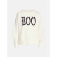 thumbnail image 5 of Women's Halloween Gothic Boo Graphic Fleece from Way to Celebrate, Sizes S-4X, 5 of 5