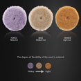 thumbnail image 3 of Wool Buffing Polishing Pads, Coarse Medium Cutting Car Wool Pads with Hook and Loop for Car Polisher, 3 of 4