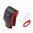 thumbnail image 1 of Cubierta de pomo de cambio de marchas Unique Bargains, protector de manija de cambio para Honda CRV 2008-2011, cuero negro y rojo, 1 of 6