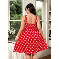 thumbnail image 2 of Plus Size Summer Casual Polka Dot Printed Sleeveless Dress, 2 of 6