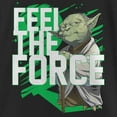 thumbnail image 2 of Girl's Star Wars: Galaxy of Adventures Yoda Feel the Force Animated  Graphic Tee Black Large, 2 of 4