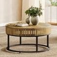 thumbnail image 7 of Finmind 31.5" Round Coffee Table, Farmhouse Circle Cocktail Center Table for Living Room, Light Brown, 7 of 7