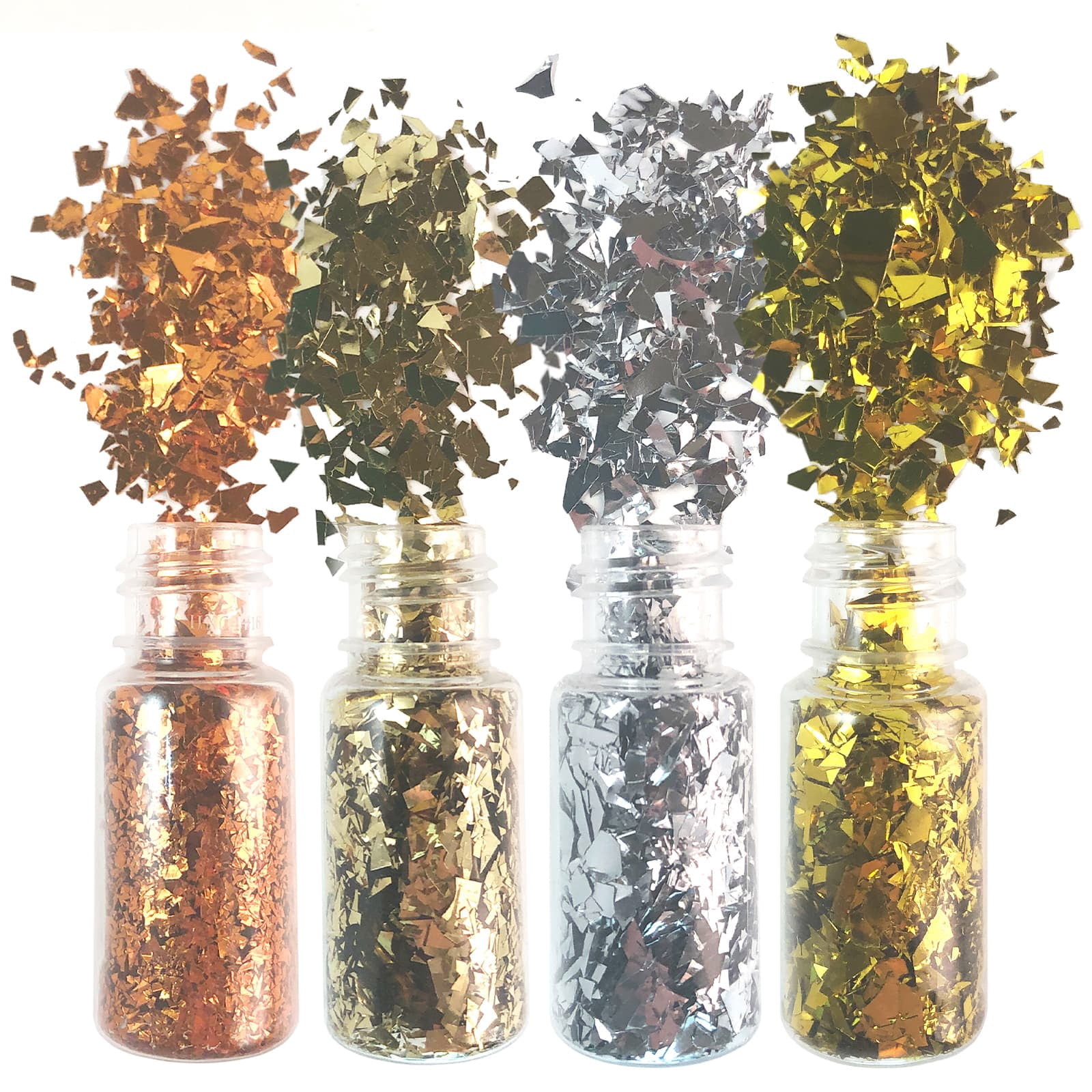 Blue Moon Studio UV Resin Craft Metallic Glitter Flakes Set, 6 Pack
