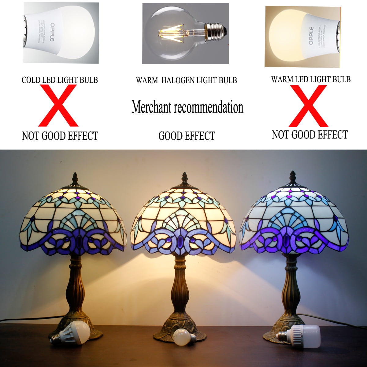 Tiffany Table Lamp Bedside Navy Blue Baroque Stained Glass Style Desk Reading Light 18" Inch Tall Living Bedroom Vintage Memory Sympathy Library Banker Boho Victorian Type