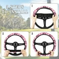 thumbnail image 6 of ZUXONGSY Heart Pattern Golf Cart Steering Wheel Cover Butterfly Auto Wheel Cover Universal Steering Wheel Cover Sweat-Absorbent Car Interior Accessories Valentine's Day Gifts for Women Men, 6 of 7