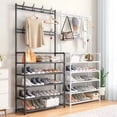 thumbnail image 4 of Porte-chaussures Cinq Couches Simple Porte-Chaussures Rangement Intégré Porte-Chaussures Multifonctionnel Porte-Manteau, 4 of 9