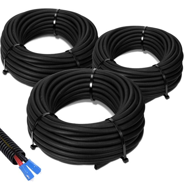 Manguitos para cables Sasylvia, tubos de telar de alambre dividido de 25 pies x 1/4, 1/2, 3/8