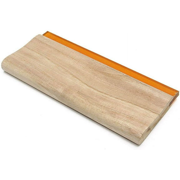 INTBUYING 39 inch Silk Stencil Screen Printing Squeegee Wood Screen Ink Scraper Oiliness Squeegee - 75 Durometer
