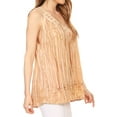 thumbnail image 3 of Sakkas Boho Love Sleeveless Blouse - Copper Beige - One Size, 3 of 5