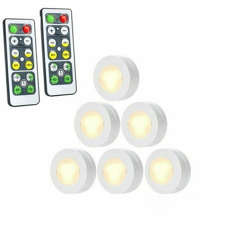 

6 Pack Wireless LED Closet Lights Under Cabinet Lighting Battery Operated Under Counter Lighting Dimmable Night Lights Stick On Light