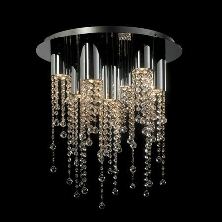 7-Light Ceiling Light with Handcut Crystal Glass