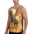 thumbnail image 2 of Uemuo Golden Winged White Horse Pattern Men's Muscle Shirts Sleeveless Dry Fit Gym Workout Tank Top Lightweight Sports Tank Top Beach Tank Top, Loose-fit Sleeveless Shirt-3X-Large, 2 of 7