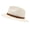 #1 Beige, variant on Unisex Wide Brim Straw Panama Fedora Hat Summer Beach Sun Hat for Men Women - Beige/Black