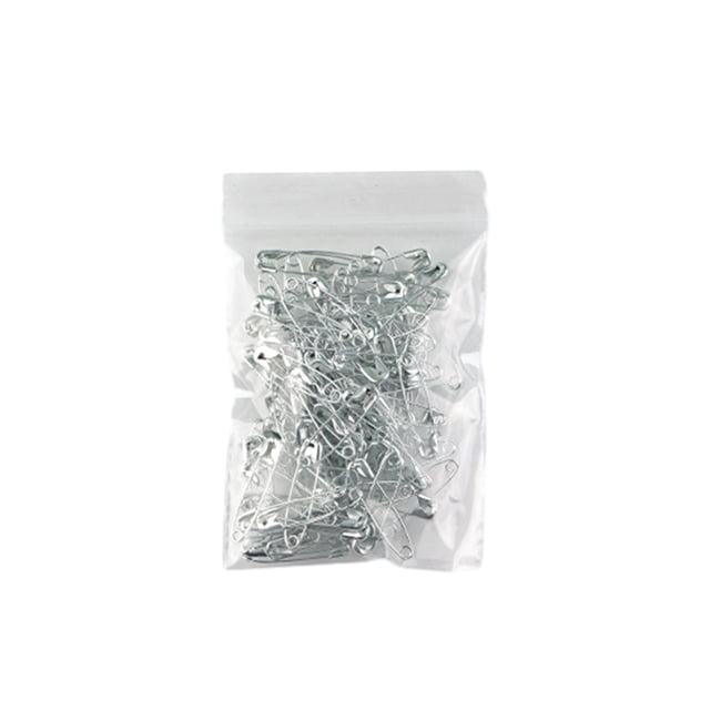 Jumpingount 100X Pin seguro surtido antioxidante resistente al desgaste artesanía resistente para ropa broche diario de la familia Accesorios de disfraces Plata