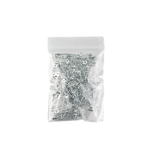 Jumpingount Pin de seguridad 100X, surtido de pequeñas artesanías antioxidantes, artesanía de alta resistencia, ropa, mantas, diario Accesorios de disfraces Plata