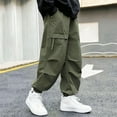 thumbnail image 5 of WOYY Boys Cargo Pants Casual Athletic Joggers Fashion Kids Sweatpants, Sizes 5-6, 5 of 5