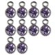 thumbnail image 1 of Aleación de Joyería Que Hace El Cristal Diamante Pendientes Hallazgos 10pcs Púrpura BLESIY Hace colgante, 1 of 6