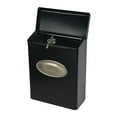 thumbnail image 4 of Designer Vertical Wall-Mount Mailbox, Conceald Lock, Medium, Black Steel + Satin Nickel -DVK000AM, 4 of 4
