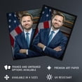 thumbnail image 2 of Artery8 United States 50th Vice President JD Vance Portrait Man Cave Extra Large XL Wall Art Poster Print, 2 of 3
