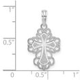 thumbnail image 3 of Finest Gold Sterling Silver Polished Fancy Lacy Cross Pendant, 3 of 3