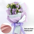 thumbnail image 4 of 20 sheets Flower Wrapping Paper Floral Bouquet Gift Packaging Supplies - light pink, 4 of 5