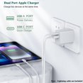 thumbnail image 3 of Cargador TrimDish de 20 W con doble puerto PD tipo C + QC3.0 USB A blanco, 3 of 7