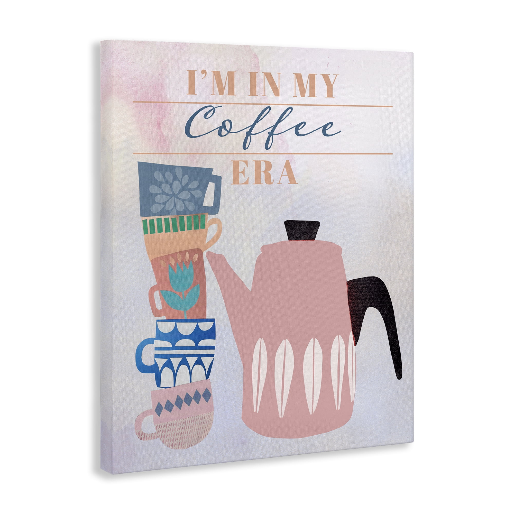 Stupell Industries My Coffee Era Food & Beverage Painting Gallery Wrapped Canvas Art Print Wall Art, 16 x 20
