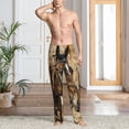 thumbnail image 6 of Lsque Musical Horse Vintage Collage Print Men's Pajama Pants, Lounge Pant - Comfortable Home Wear,Elastic Waistband, Stylish Design-Small, 6 of 9