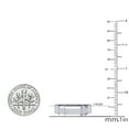thumbnail image 5 of Dazzlingrock Collection 0.25 Carat (ctw) Round Lab Grown White Diamond Men's Hip Hop Wedding Band 1/4 CT, 10K White Gold, Size 11, 5 of 6