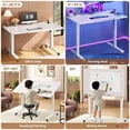 thumbnail image 7 of 31.5" Foldable Electric Standing Desk for Small Space, 180° Tiltable Mobile Rising Computer Desk, Height Adjustable Drawing Desk, Study Writing Table, 7 of 7