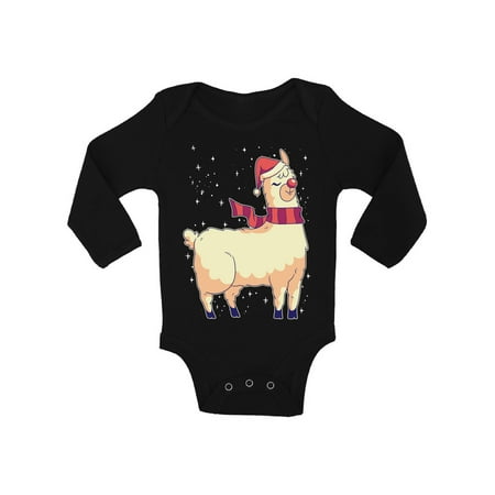 

Christmas Llama Baby Long Sleeve Bodysuit Funny Ugly Xmas One Piece Top Baby Girls Baby Boys Happy Holidays New Year Gifts