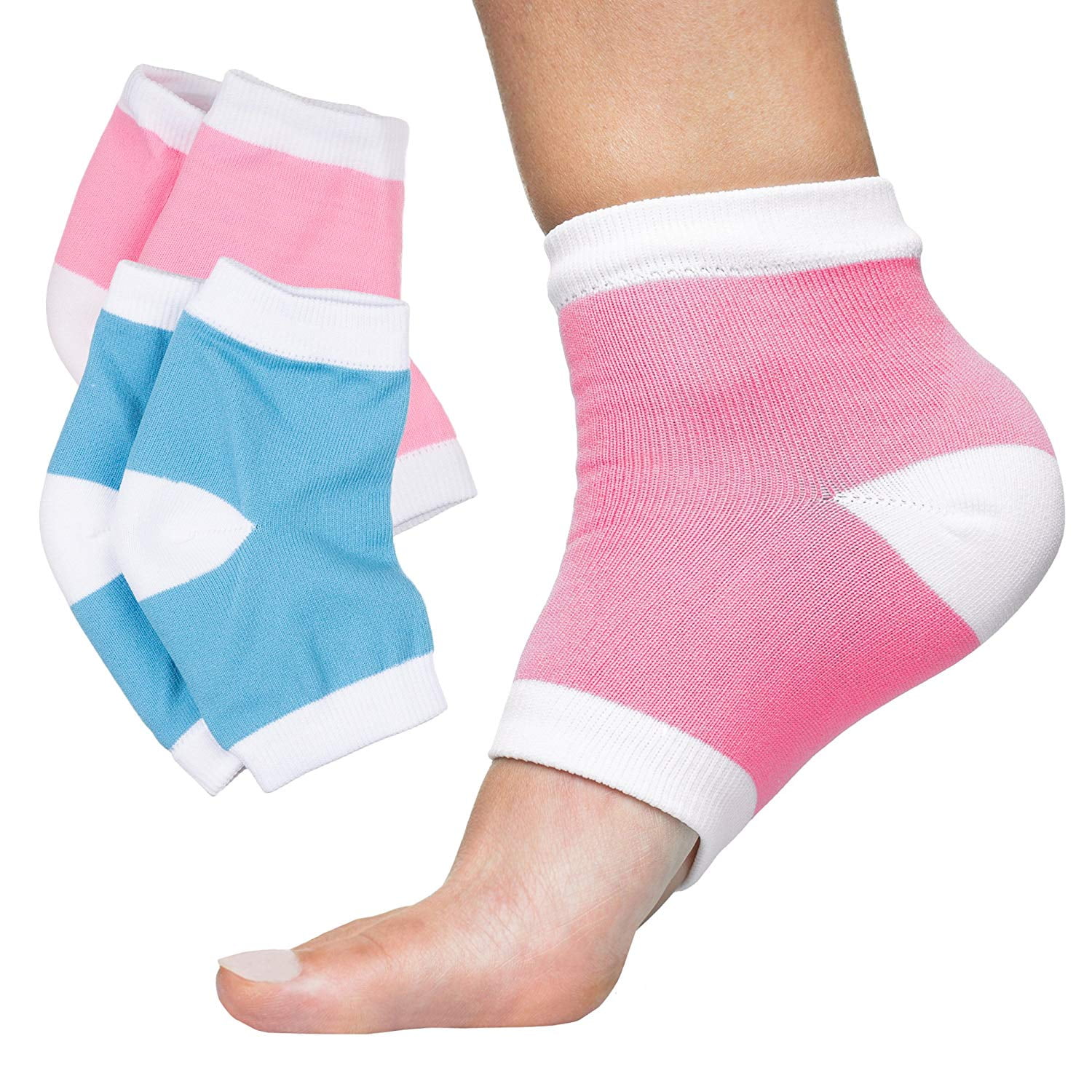 10 x Girls Kids Pink Heal Heel and Toe Cotton Rich Socks