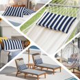 thumbnail image 6 of Navy Blue Striped Queen Pillow Covers,Modern Farmhouse Blue White Stripes Soft Breathable Throw Pillow Cases with Invisible Zipper,Decorative Pillowcase Pillows Protectors for Sofa Bed Chair 20"x30", 6 of 9