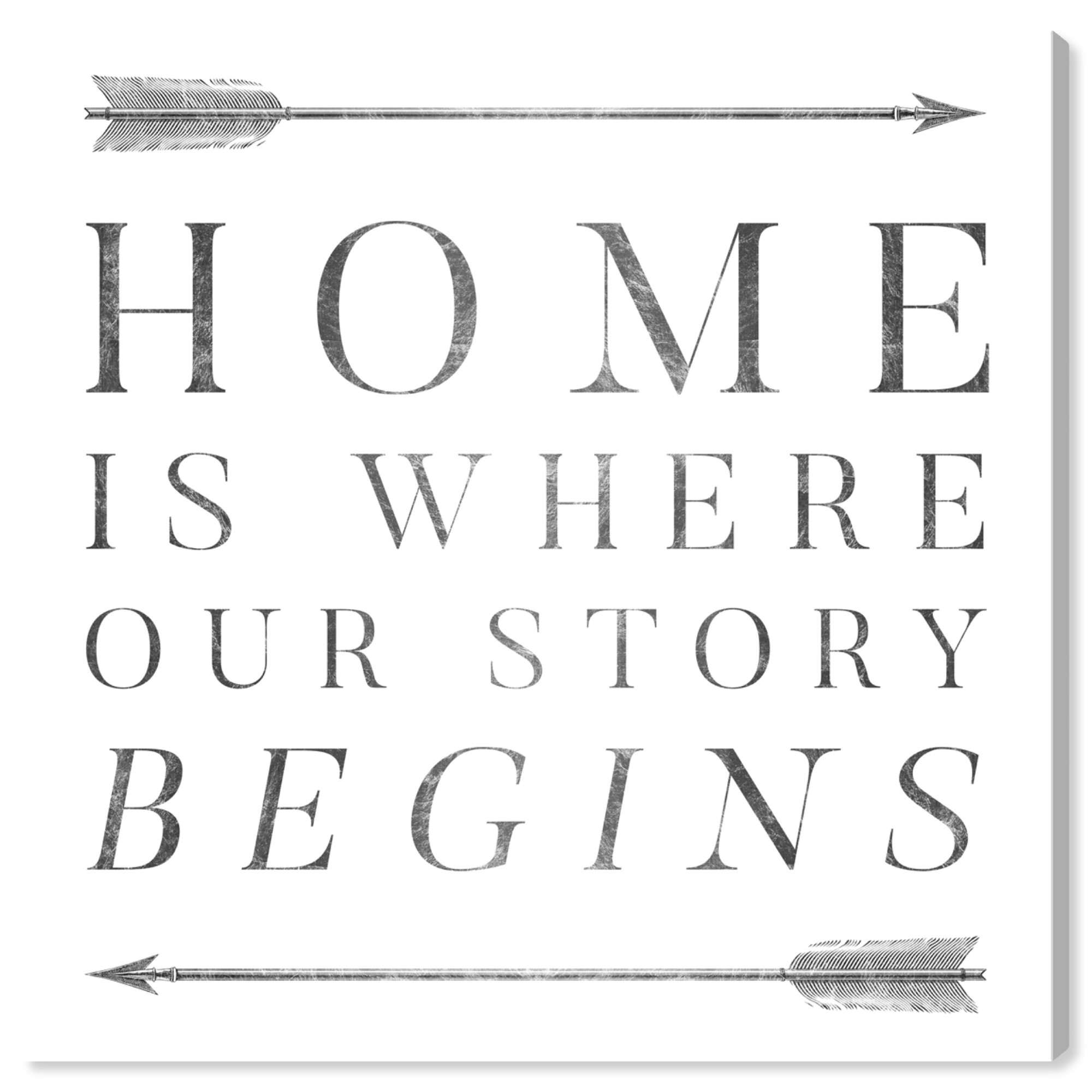 runway avenue typography and quotes wall art canvas prints our story silver metallic family quotes and sayings gray white walmart com