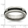 thumbnail image 7 of Edward Mirell Titanium & Cable Polished 7mm Band, 7 of 7