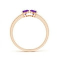 thumbnail image 2 of ANGARA Natural 0.4 Ct. Amethyst Fashion Ring in 14K Rose Gold for Women (Ring Size: 4.5), 2 of 7
