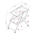 thumbnail image 6 of Furniture of America Prescotty Contemporary Metal Foldable Serving Cart in Black, 6 of 6