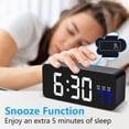 thumbnail image 6 of SZELAM Digital Alarm Clocks Bedside with Temperature Display Snooze Brightness Voice Control, 12/24hr, USB Battery Powered LED Alarm Clock with 3 Alarms for Bedside Bedroom Office Travel, Black, 6 of 7