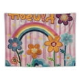 thumbnail image 5 of Autua Flowers Rainbow Kitsch Tapestry Wall Hanging Unique Style Graphic Tapestries for Home Decor Living Room Bedroom Dorm Apartment Farmhouse 50x40inch, 5 of 6