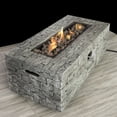 thumbnail image 2 of Mondawe Rectangle Concrete Propane/Natural Gas Fire pit table, 2 of 5