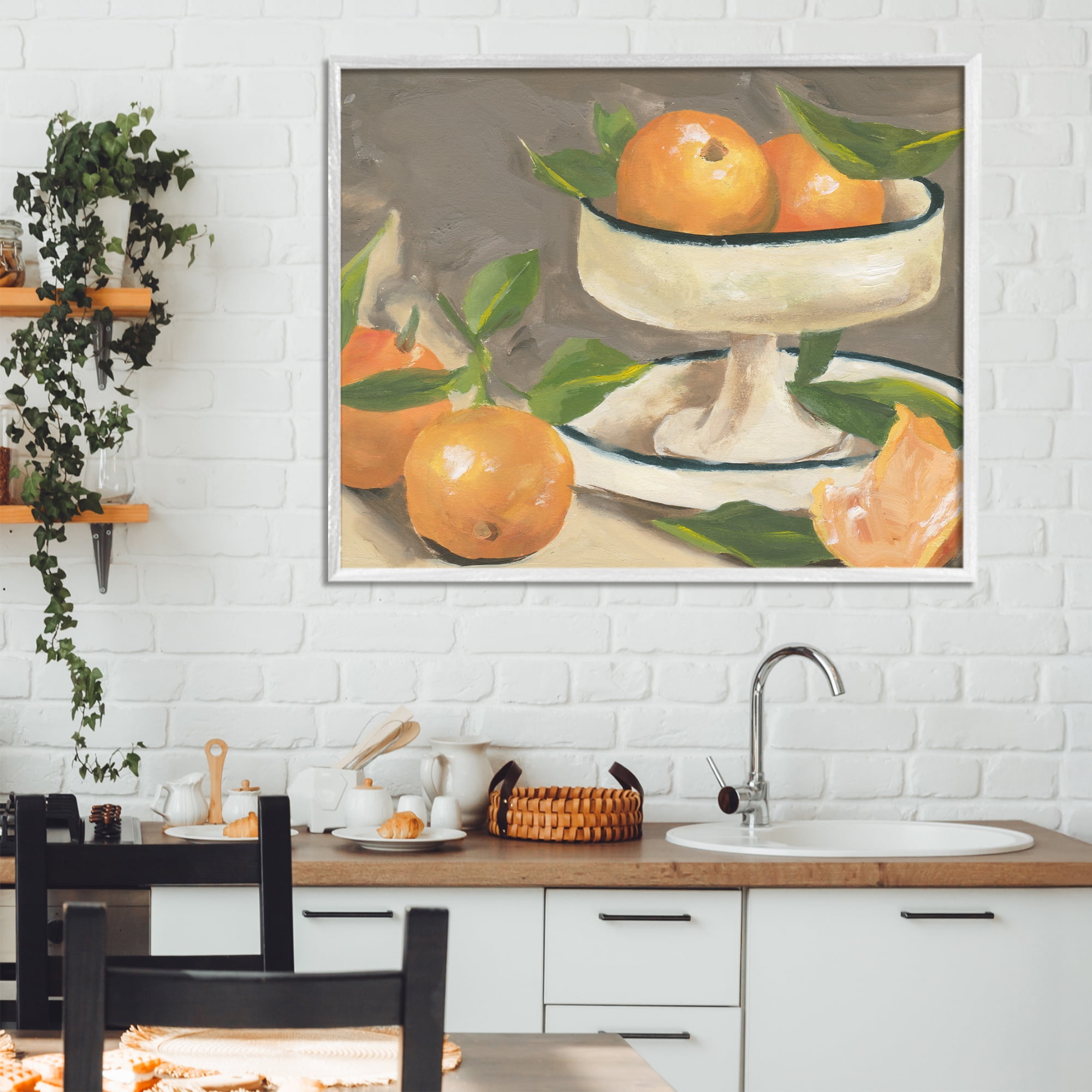 Stupell Industries Citrus In Stillness White Framed Giclee Art, design by Melissa Wang