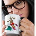 thumbnail image 2 of 3drose, Silly Billy Goat Surfing Surfer Cartoon, 11oz Two-tone Black Mug, 2 of 6