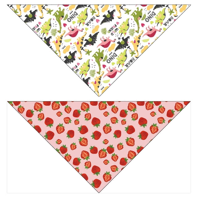 Bufanda de cuello triangular para gatos y perros, bufanda triangular de frutas, toalla triangular para saliva de perro y gato2779