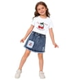 thumbnail image 5 of Fnooota Girls Summer Outfit Sets, Fashion 2 Piece Short Sleeve Summer Kids Clothing Sets White Size 5-6 T, 5 of 5
